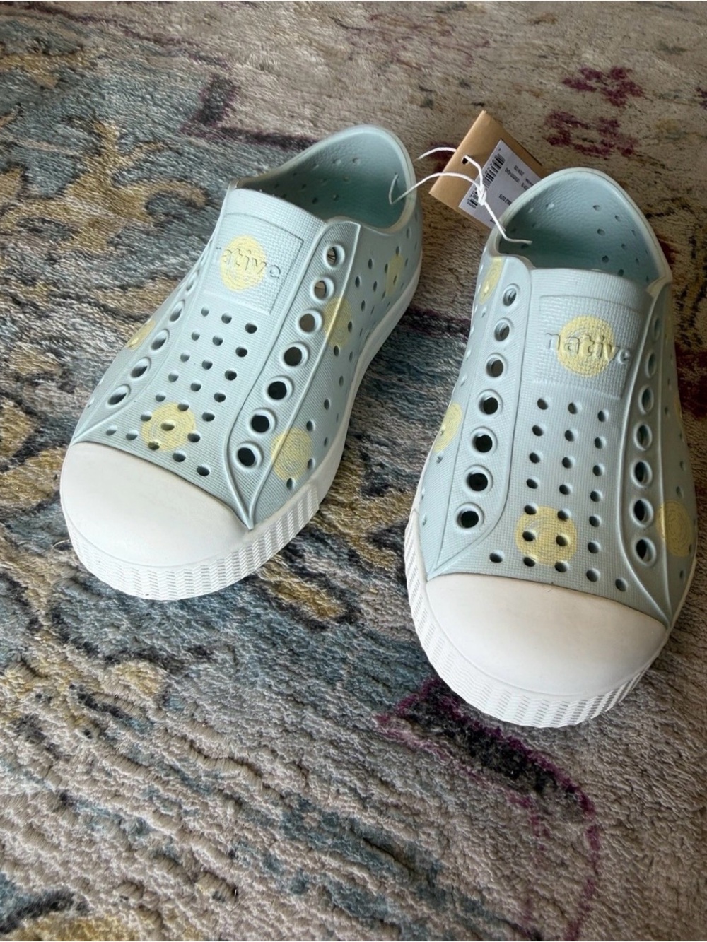 Native Jefferson Print Skip Blue Scribble Dots Toddler C8 NIB Sold Out Kids